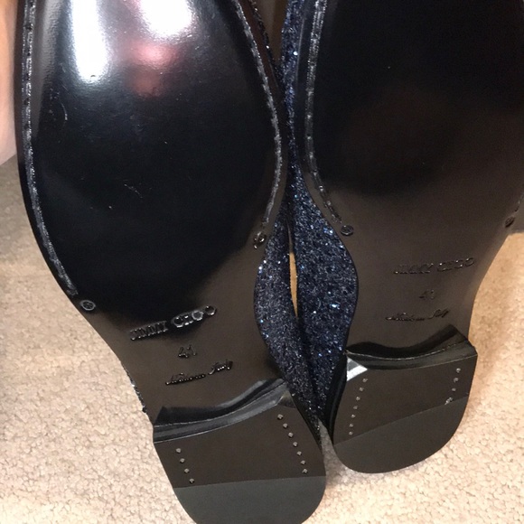 Jimmy Choo men 41 glitter blue loafer - Picture 5 of 5